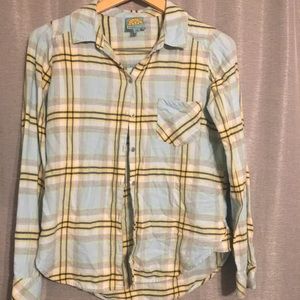 4/$20 SALE C&C California Yellow Flannel Top Small